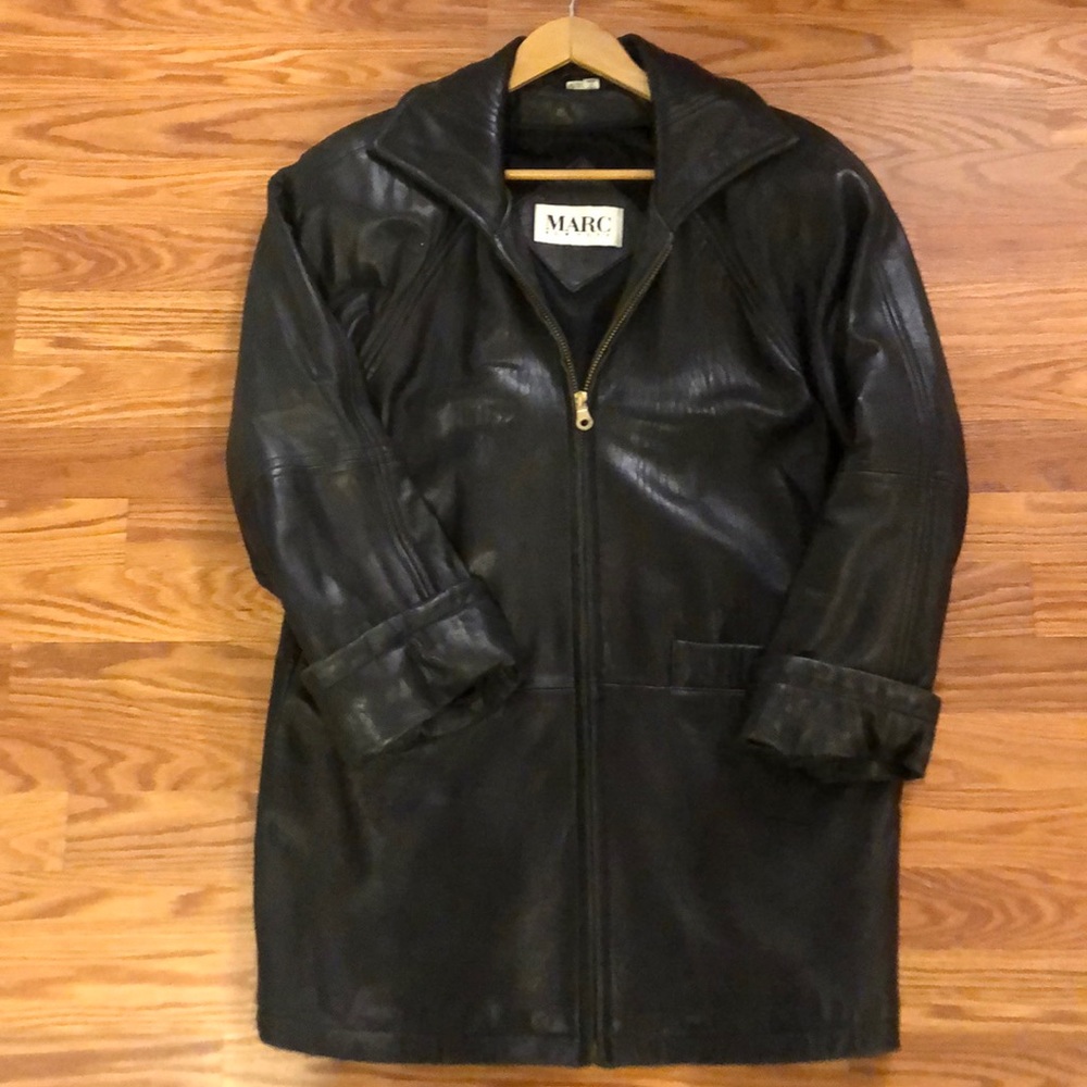 EUC Marc New York vintage oversized leather coat